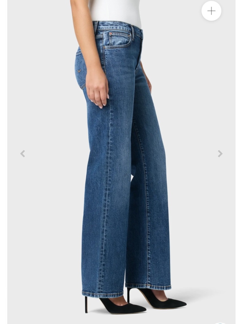 Hudson Rosalie Jeans Medium Blue Wide-Leg High-Rise Ankle Jeans Size 28 - Picture 2 of 10